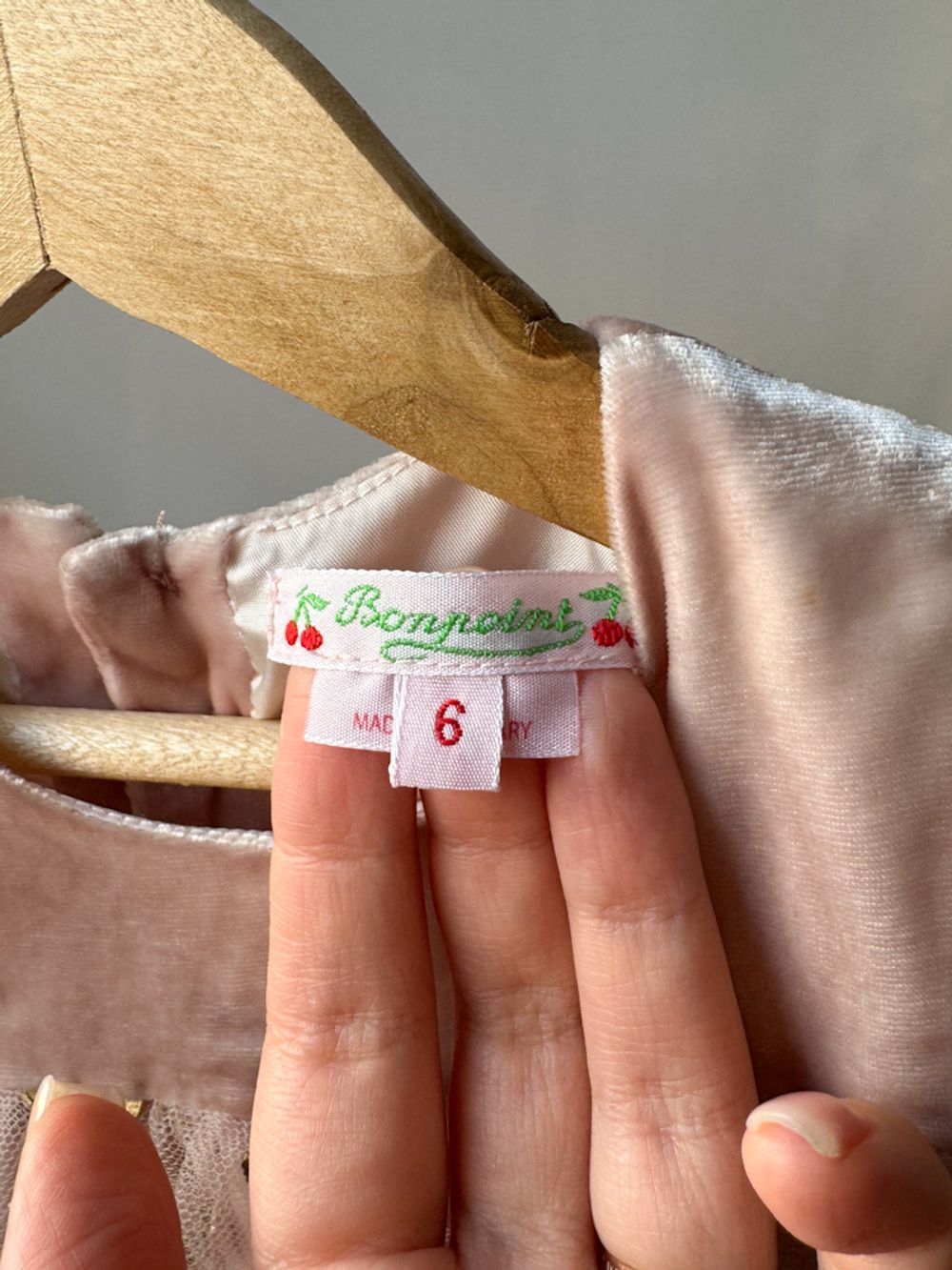 Бархатное платье Bonpoint, 68