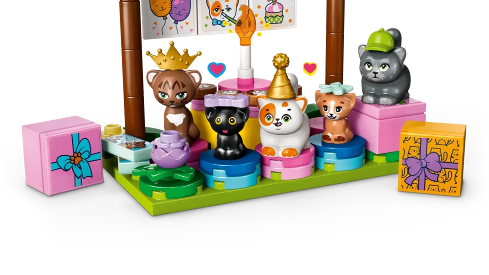Конструктор LEGO Friends 42666 Вечеринка по случаю дня рождения кошки и домик на дереве
