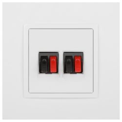 Розетка ЭРА Elegance 14-3112-01 аудио двойная IP20 белый | Эра Elegance