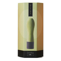 Салатовый рифленый мини-вибратор 12,7см Iroha Zen Matcha HMZ-01
