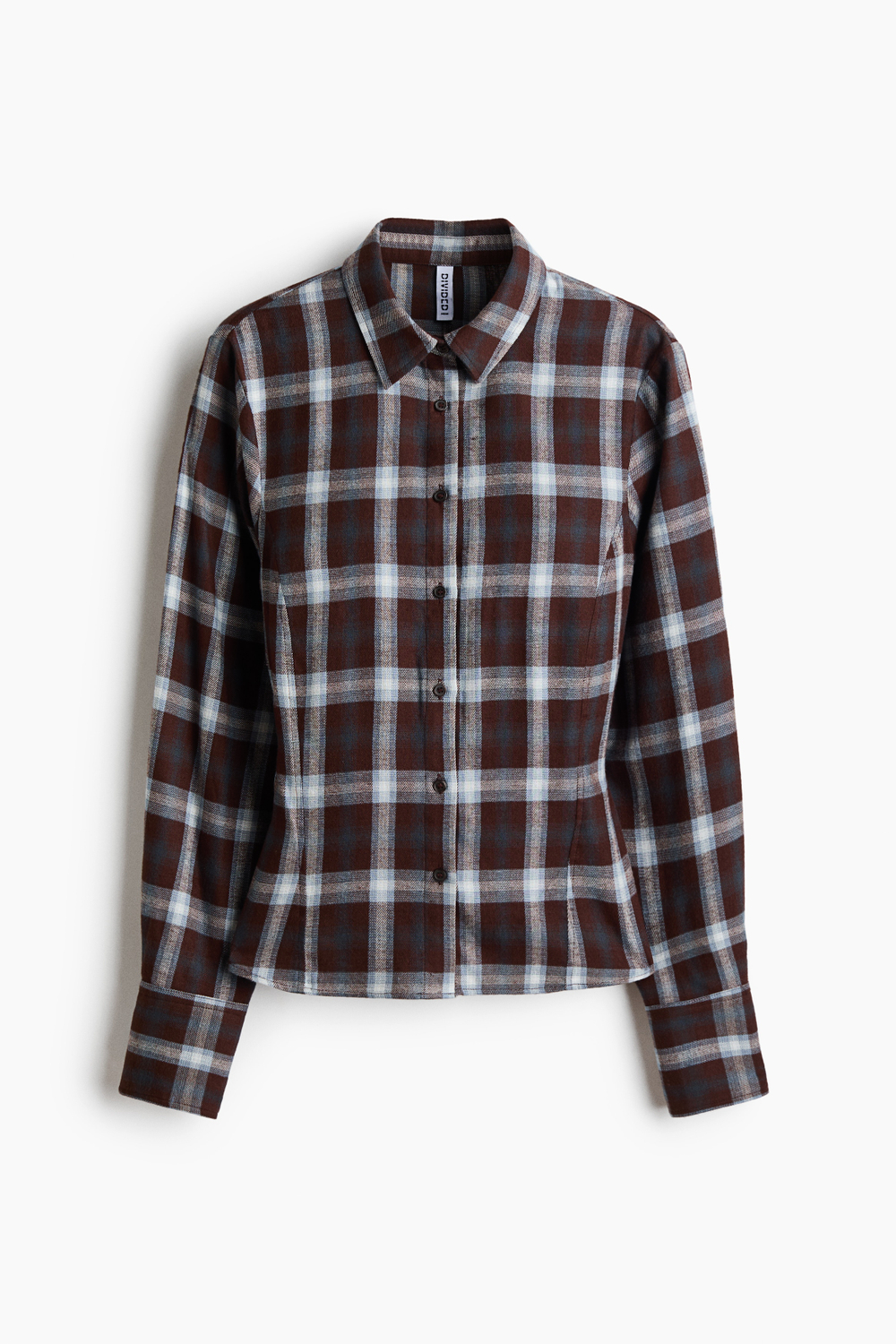 Облегающая фланелевая рубашка - H&M