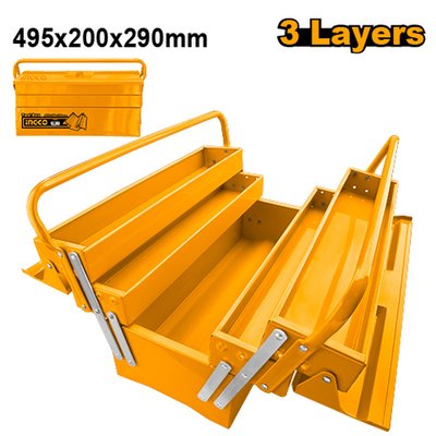 Металлический ящик для инструмента 495х200х290 мм. INGCO HTB02 INDUSTRIAL