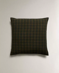 ZARA HOME НАВОЛОЧКА ДЛЯ ДЕКОРАТИВНОЙ ПОДУШКИ В КЛЕТКУ, ЗЕЛЕНЫЙ