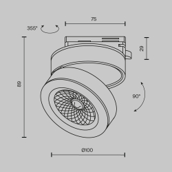 Трековый светильник Technical TR006-1-12W3K-B