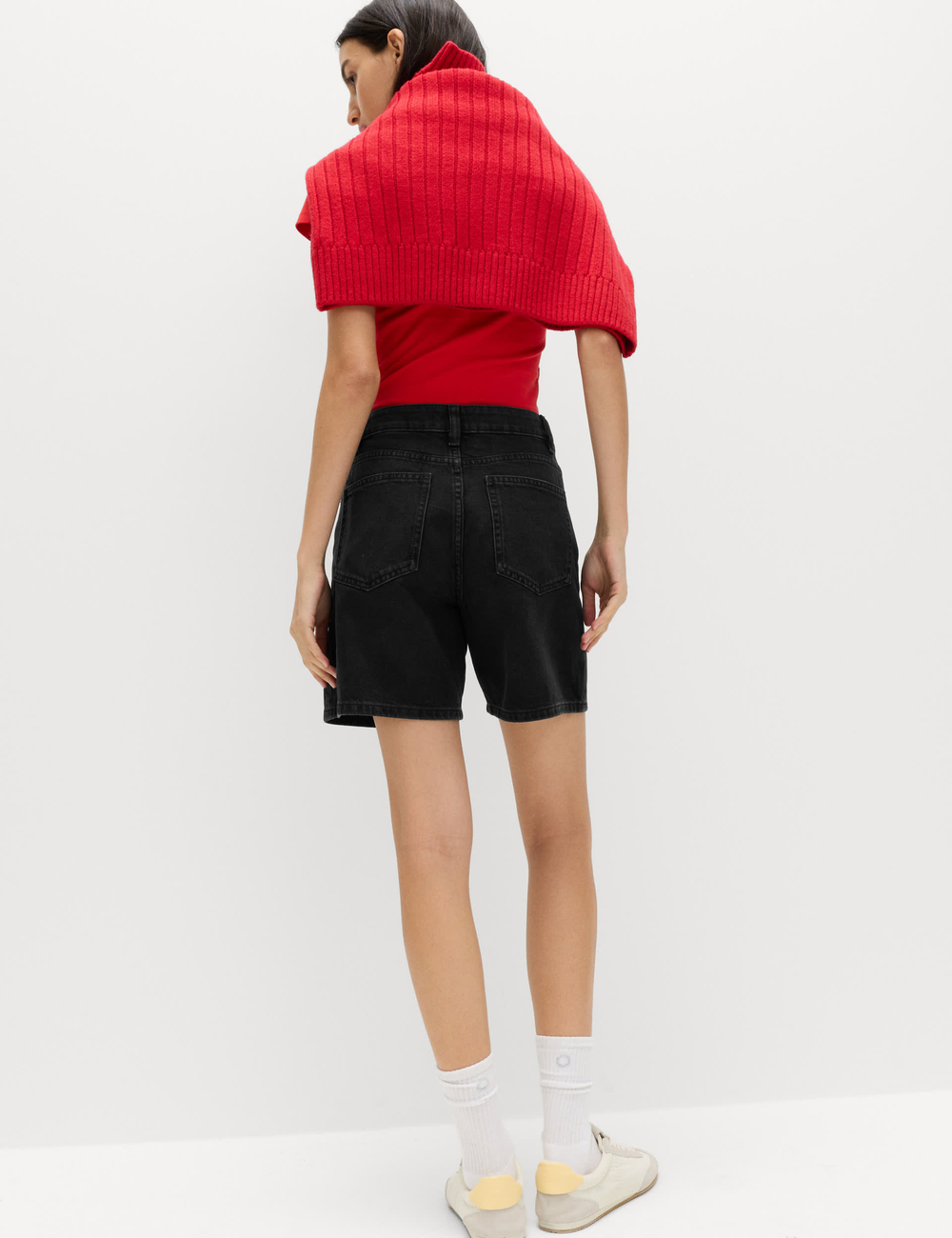 Хлопковые джинсовые шорты T57005877 - Marks & Spencer
