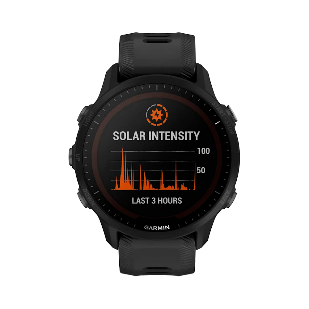 Умные часы Garmin Forerunner 955, 46.5mm, Solar Black (010-02638-20)