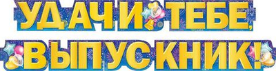 Гирлянда буквы Удачи тебе, выпускник! 300 см