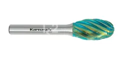 Борфреза твердосплавная Karnasch форма E, 6х10х6х50 мм, насечка HP-3 PRO, покрытие Green-Tec, арт. 11.6094-010