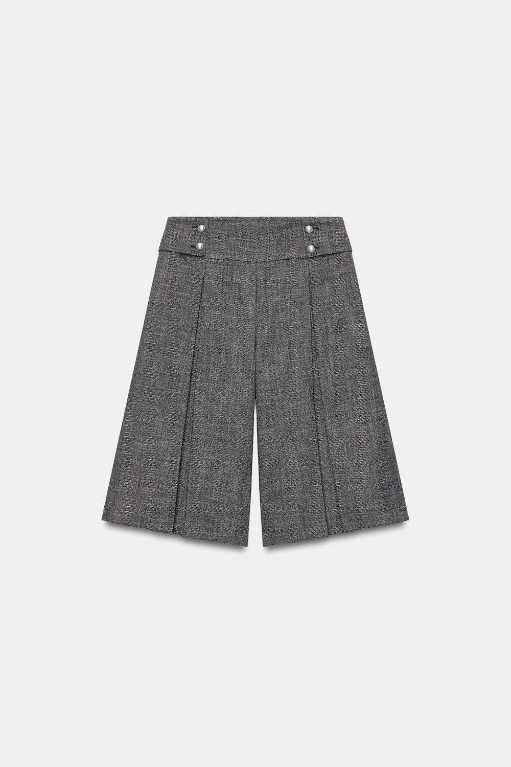 ДЛИННЫЕ ШОРТЫ С ЖЕМЧУЖНЫМИ ПУГОВИЦАМИ — ZARA