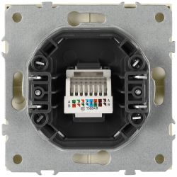 Розетка ЭРА Galaxy 15-3107-02 информационная RJ45 IP20 слоновая кость | Эра Galaxy