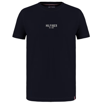 Мужская теннисная футболка Tommy Hilfiger Essential Hilfiger Logo Tee - небесный