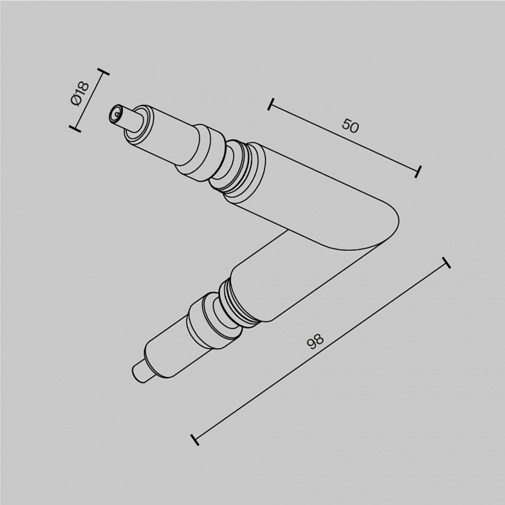 Соединитель угловой L-образный для модульных светильников Maytoni Accessories for system Axity CA006EC-B