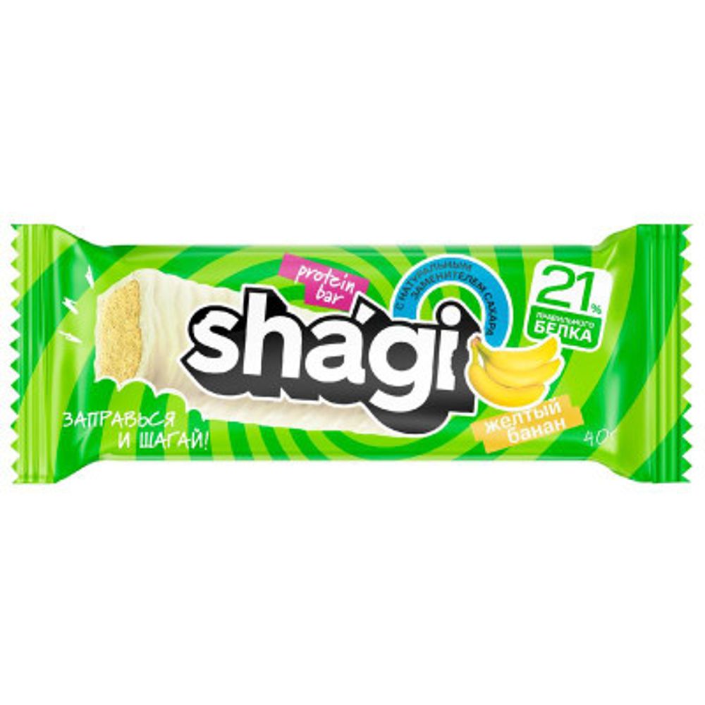 Батончик Protein Rex с высоким сод. белка Shagi банан 40г