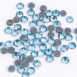 Стразы клеевые стекло 3.2 мм, 360 шт, SS12 №08 голубой (Aquamarine), Zlatka ZRTG-1272