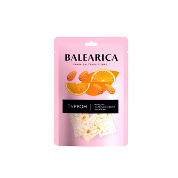 Baleariaca.Туррон.  Миндаль с апельсиновыми цукатами 50гр