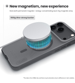 Чехол прозрачный тонированный c MagSafe для iPhone 17 Pro Max, серия Super Frosted Shield Pro Magnetic (Clear version) от Nillkin