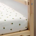 Простыня на резинке IKEA BRUMMIG (БРУММИГ), Детская, Белый с рисунком, 90х200