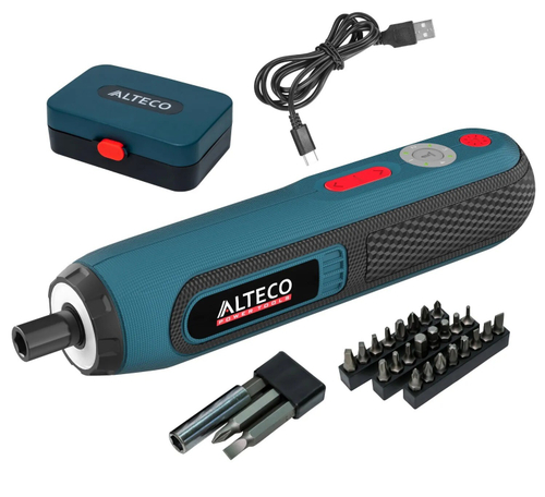 Аккумуляторная отвертка прямая ALTECO CSD 4V T