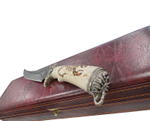 Подарочный нож Корсар (Скорпион), дамасская сталь, рукоять из кости рога лося