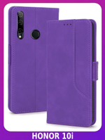 Стильный чехол-книжка из кожи для HUAWEI HONOR 10i/ 10 LITE/ P SMART 2019 с отделом для наличных, 3 слотами для карт и подставкой