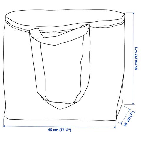 Сумка IKEA FRAKTA (ФРАКТА), Оранжевый, 45x18x45 см, 36 л