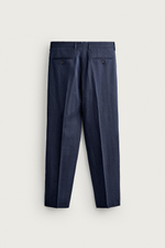 КОСТЮМНЫЕ БРЮКИ REGULAR FIT ИЗ ЛЬНА И ШЕРСТИ — ZARA