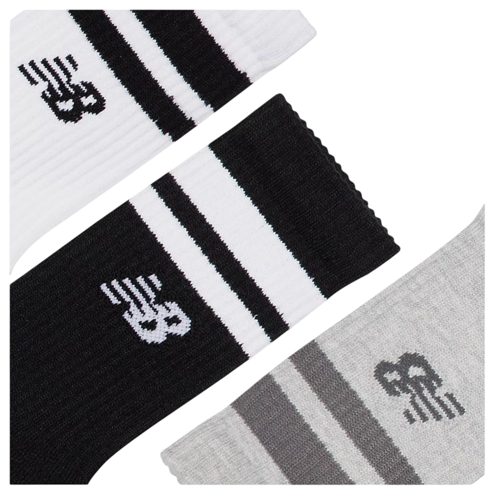 Теннисные носки New Balance Active Lifestyle Striped Crew 3P - multicolor