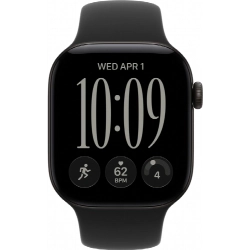 Apple Watch S12 46 mm Black Aluminum Case | Black Sport Band, M/L