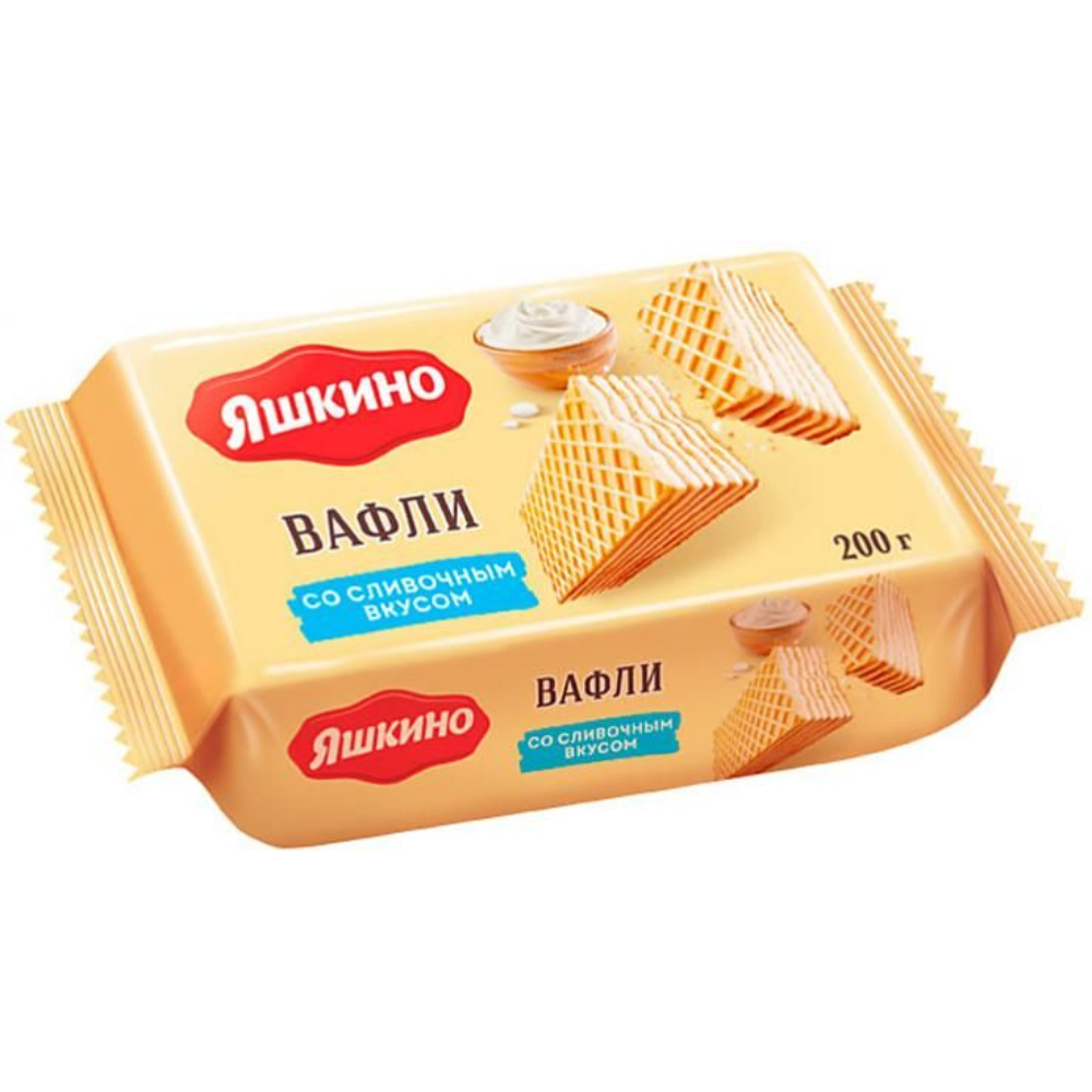 Вафли Со сливочным вкусом Яшкино  200 гр
