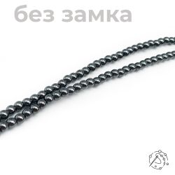 Нить бусин гематит 4 мм