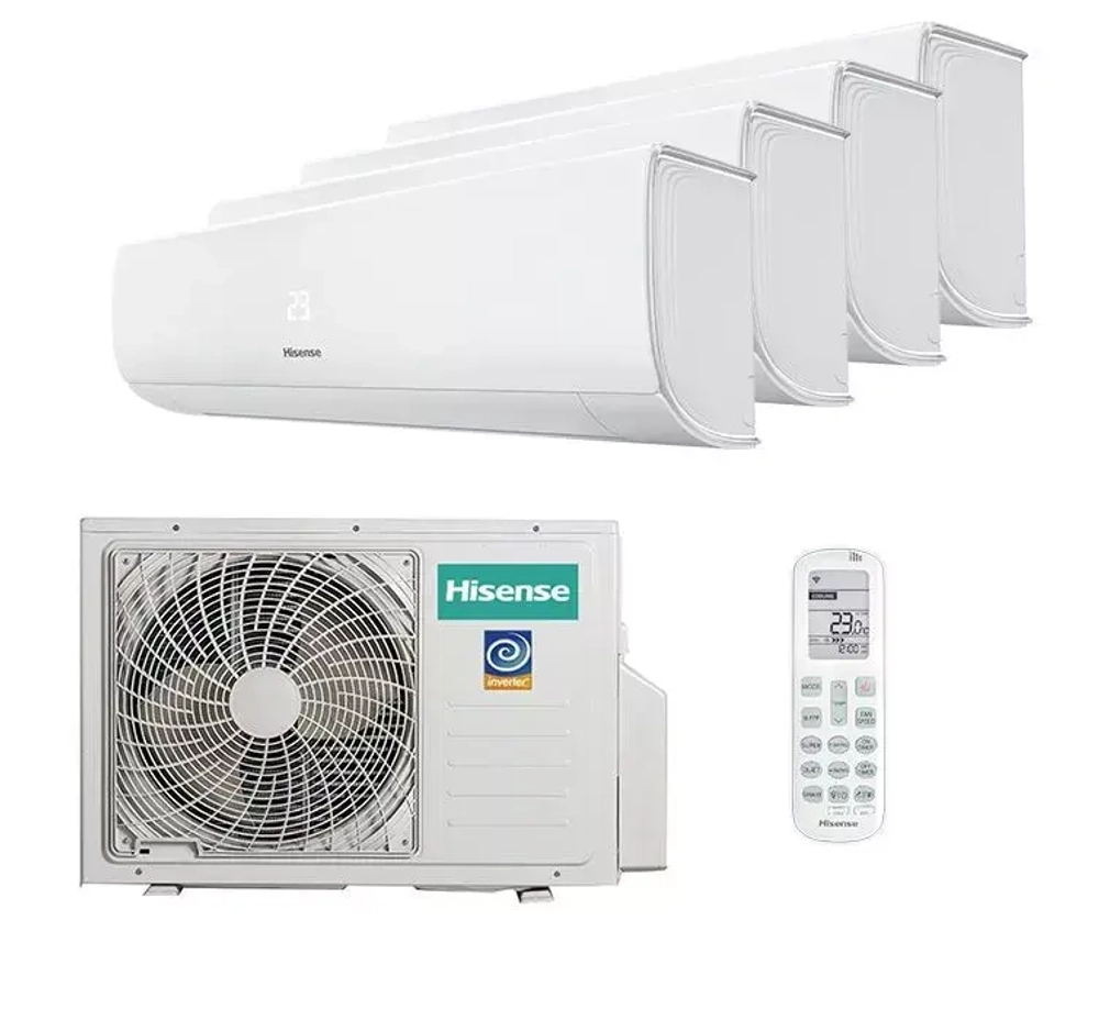 Мульти сплит-система Hisense на 4 комнаты (20+20+20+35 кв.м.) Zoom