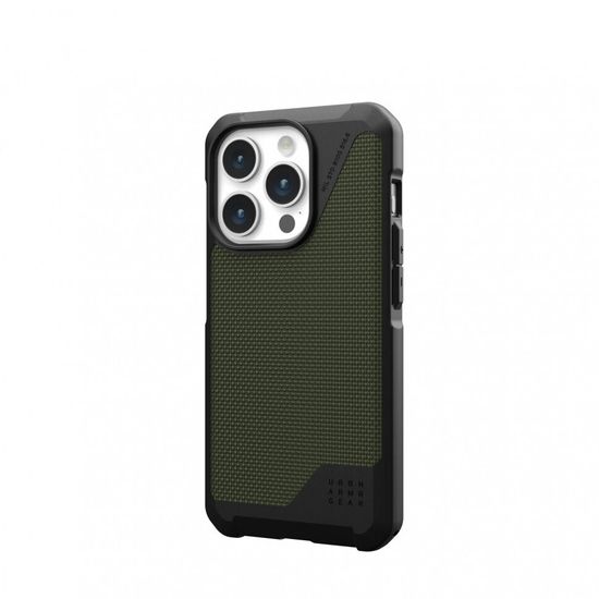 Чехол с поддержкой MAGSAFE Uag Metropolis LT ткань Kevlar для iPhone 15 Pro MAX 6.7", цвет оливковый (Kevlar Olive)
