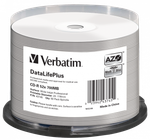 Оптический диск Verbatim CD-R 700MB 52X DataLifePlus MediDisc AZO Inkjet Printable, Spindle, 50 шт