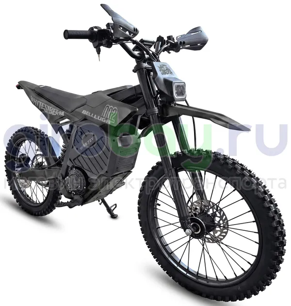 Электромотоцикл Эндуро WHITE SIBERIA BELLLUGA 02 6000W (72V/27Ah) - Чёрный фото №1