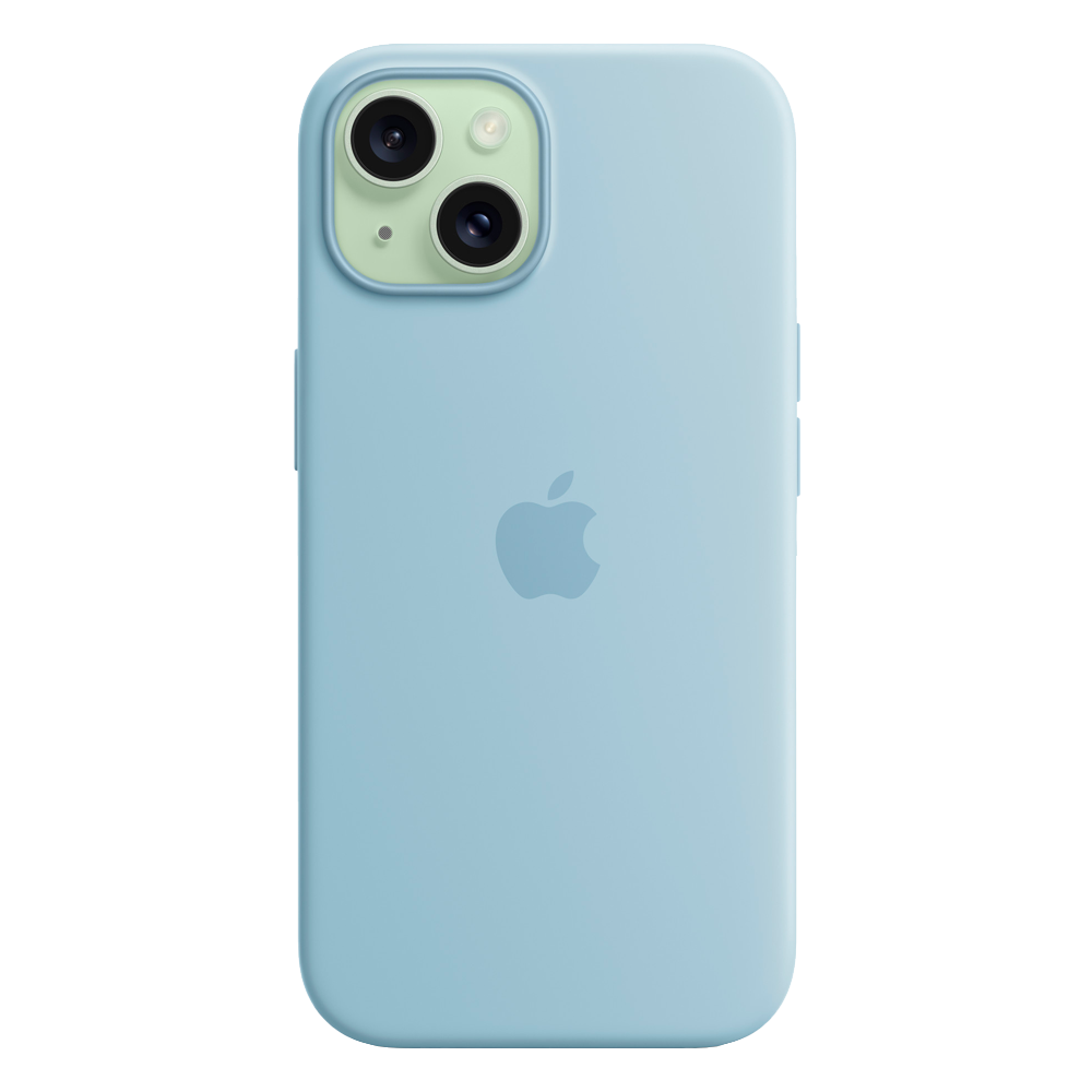 Силиконовый чехол с поддержкой MagSafe Apple Silicone Case для iPhone 15, Light Blue (Светло-голубой)