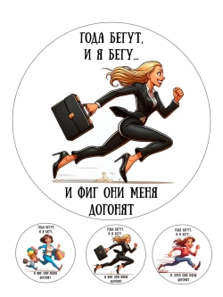 Формат А4 Вафельная Года бегут и я бегу