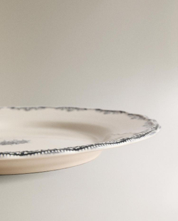 ZARA HOME ТАРЕЛКА С РИСУНКОМ, СИНИЙ