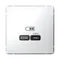 Розетка с USB C Systeme Electric ArtGallery Белый GAL000127
