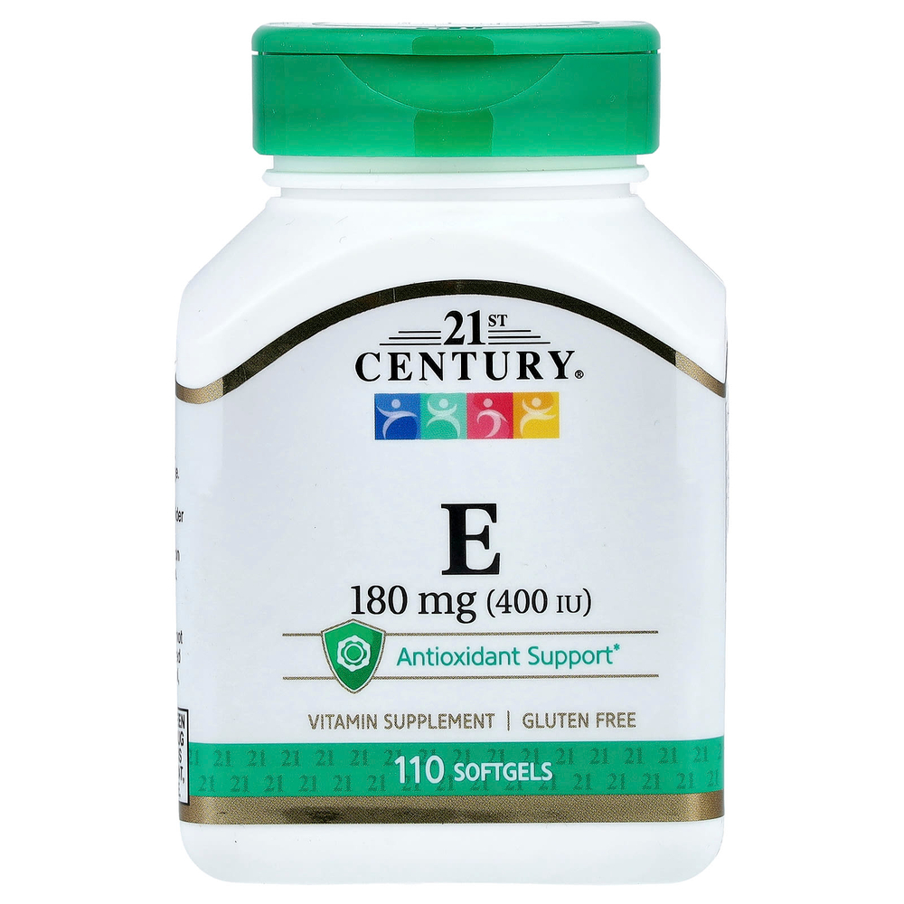 21st Century, витамин E, 180 мг (400 МЕ), 110 капсул
