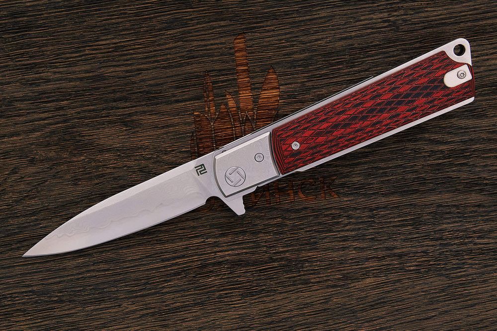 Нож складной Artisan 1802GD-BR Classic, клинок 98мм, сталь VG-10 в обкладках, рукоять G10