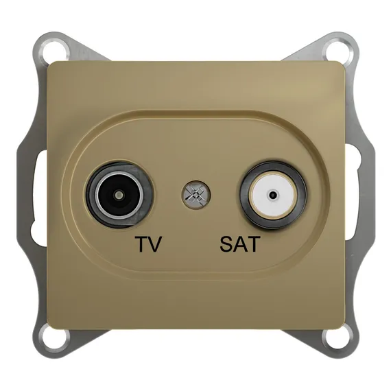 Розетка TV+SAT одиночная, 1 дБ Systeme Electric Glossa Титан GSL000497