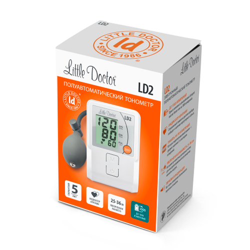 Тонометр полуавтоматический Little Doctor LD-2 (манжета 25–36 см)