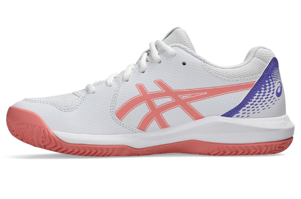 Женские кроссовки для падела Asics Gel-Dedicate 8 Padel — white/guava