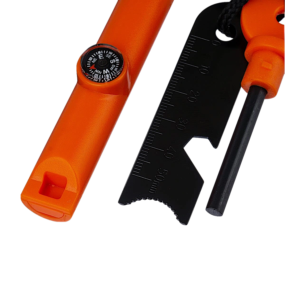 Огниво PR-23508-9 + шнурок, кресало, компас и свисток
