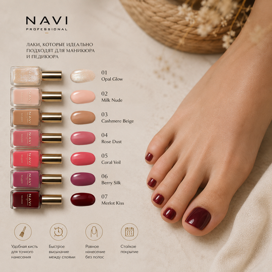 Лак для ногтей Coral Veil Navi 10 мл