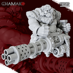 Grand Alliance Order Kharadron Overlords Dwarf Дварф пулемётчик миниатюра для dnd, днд, pathfinder, фентези, Настольная игра, НРИ, Варгейм, РПГ