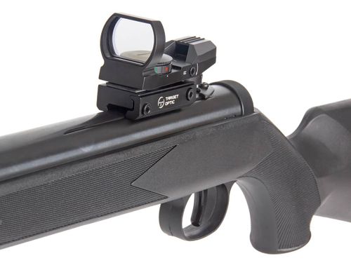 Коллиматорный прицел Target Optic 1x22x33, на Ласточкин хвост, открытого типа, 4 марки, зелёная/красная марка, CR2032