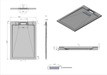 Поддон для душа из искусственного камня Vincea VST-4SRL8012W,1200*800*25, белый матовый