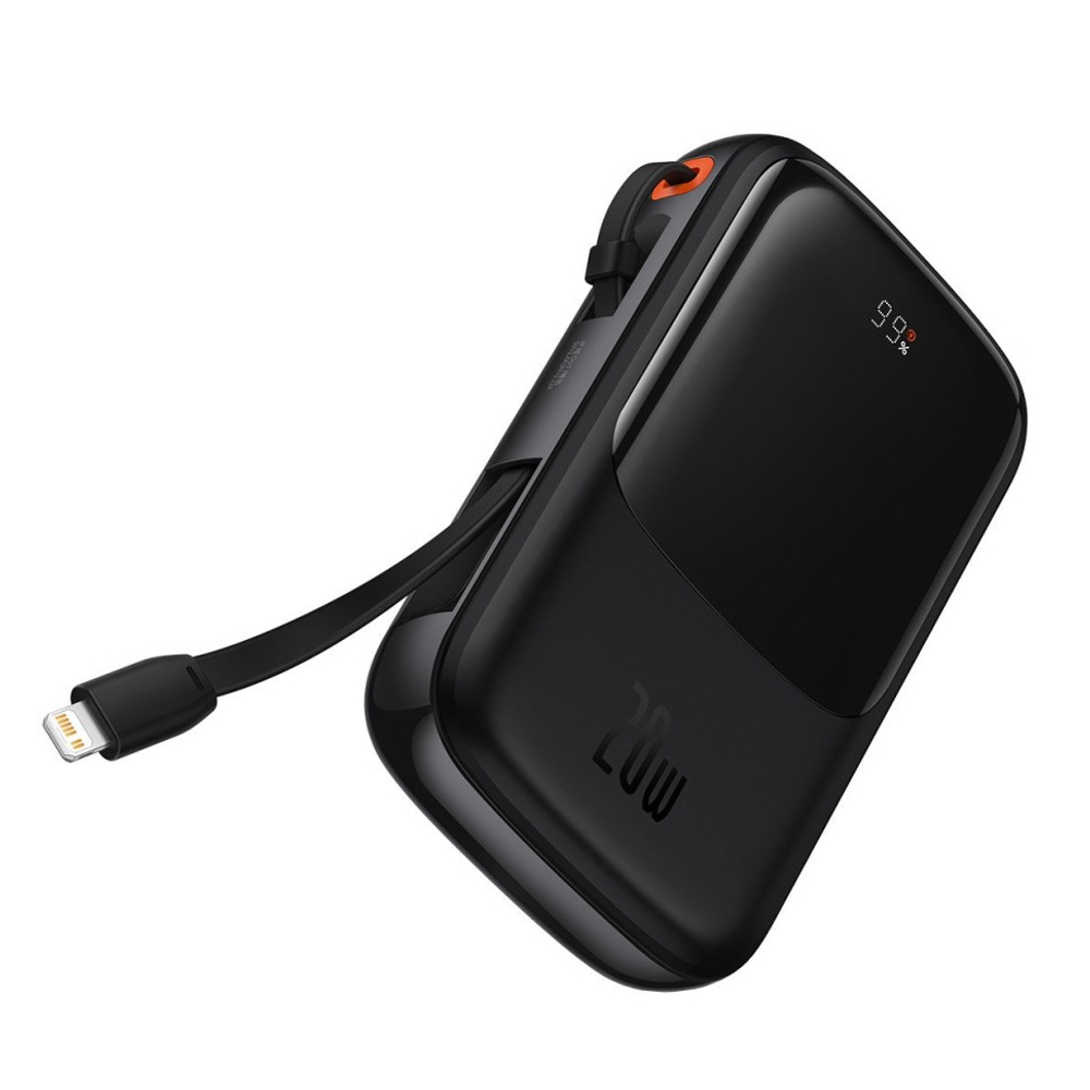 Powerbank Baseus Qpow Pro Digital Display 10000mAh 20W 1USB/1C/кабель Lightning (PPQD020001) черный