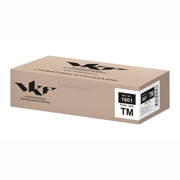 Карандаш чернографитный заточенный ТМ (HB) 72 шт, Metallic shine MS01, 1601 графит, ВКФ MS01